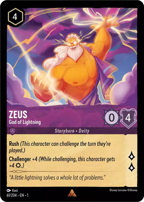 Lorcana TFC - Zeus: God of Lightning