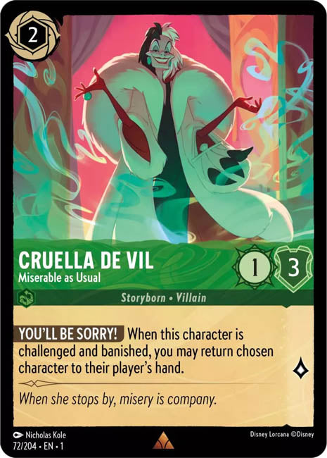 Lorcana TFC - Cruella De Vil: Miserable As Usual