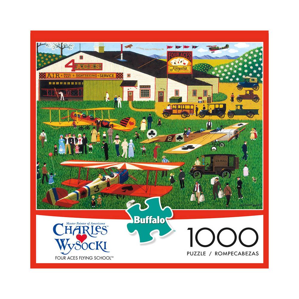Buffalo 1000pc Puzzle - Charles Wysocki - Four Aces Flying School-TCG Nerd