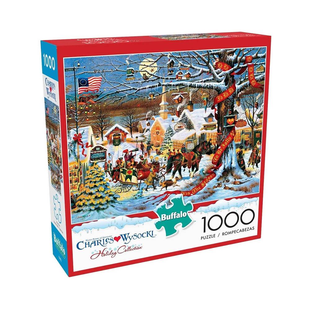 Buffalo 1000pc Puzzle - Charles Wysocki - Small Town Christmas-TCG Nerd