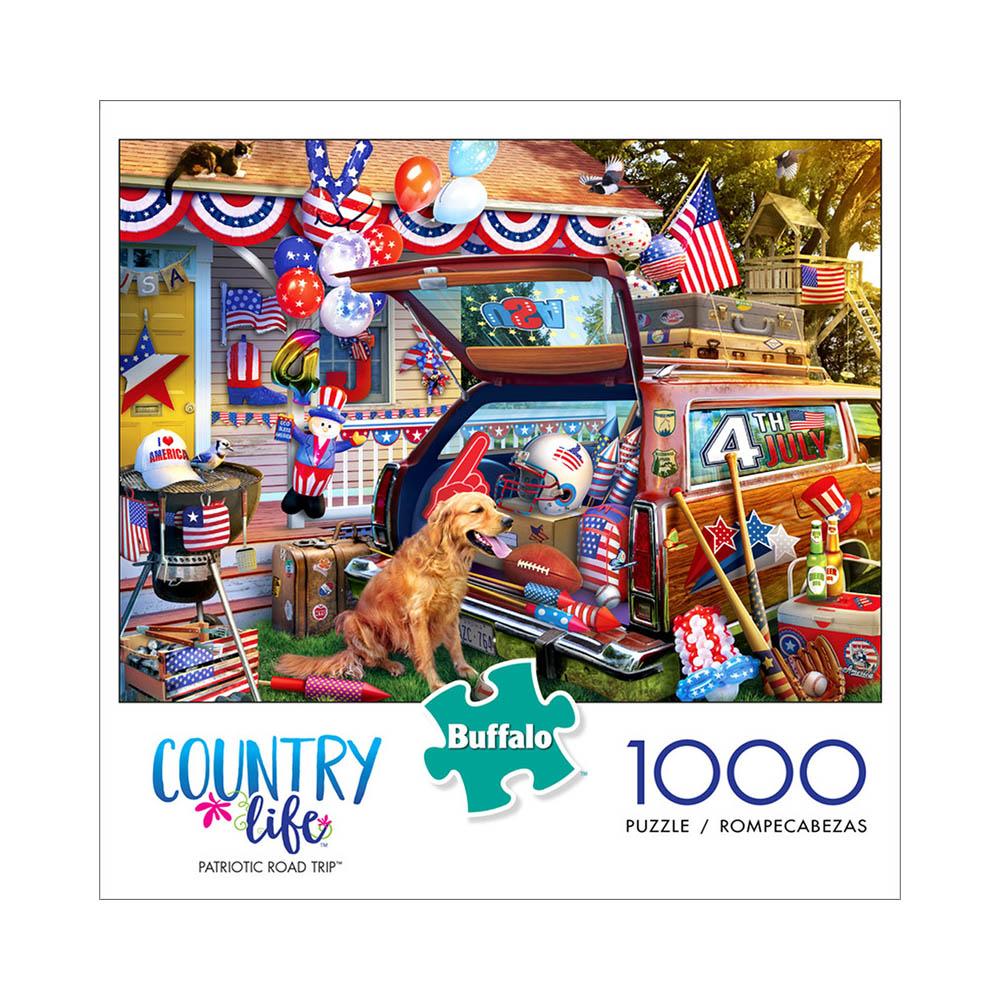 Buffalo 1000pc Puzzle - Country Life - Patriotic Road Trip-TCG Nerd