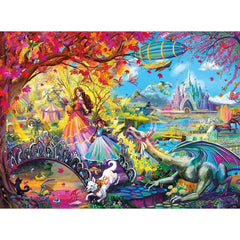 Buffalo 1000pc Puzzle - Flights of Fantasy - Rose Cat Khan - Autumn Castle Festival-TCG Nerd