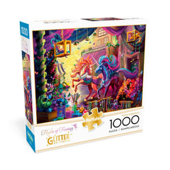 Buffalo 1000pc Puzzle - Flights of Fantasy - Glitter Edition - Twilight Marketplace-TCG Nerd