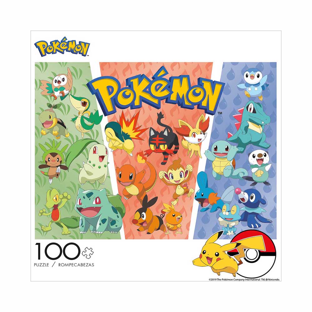 Buffalo 100pc Puzzle - Pokemon - Starter Pokemon-TCG Nerd