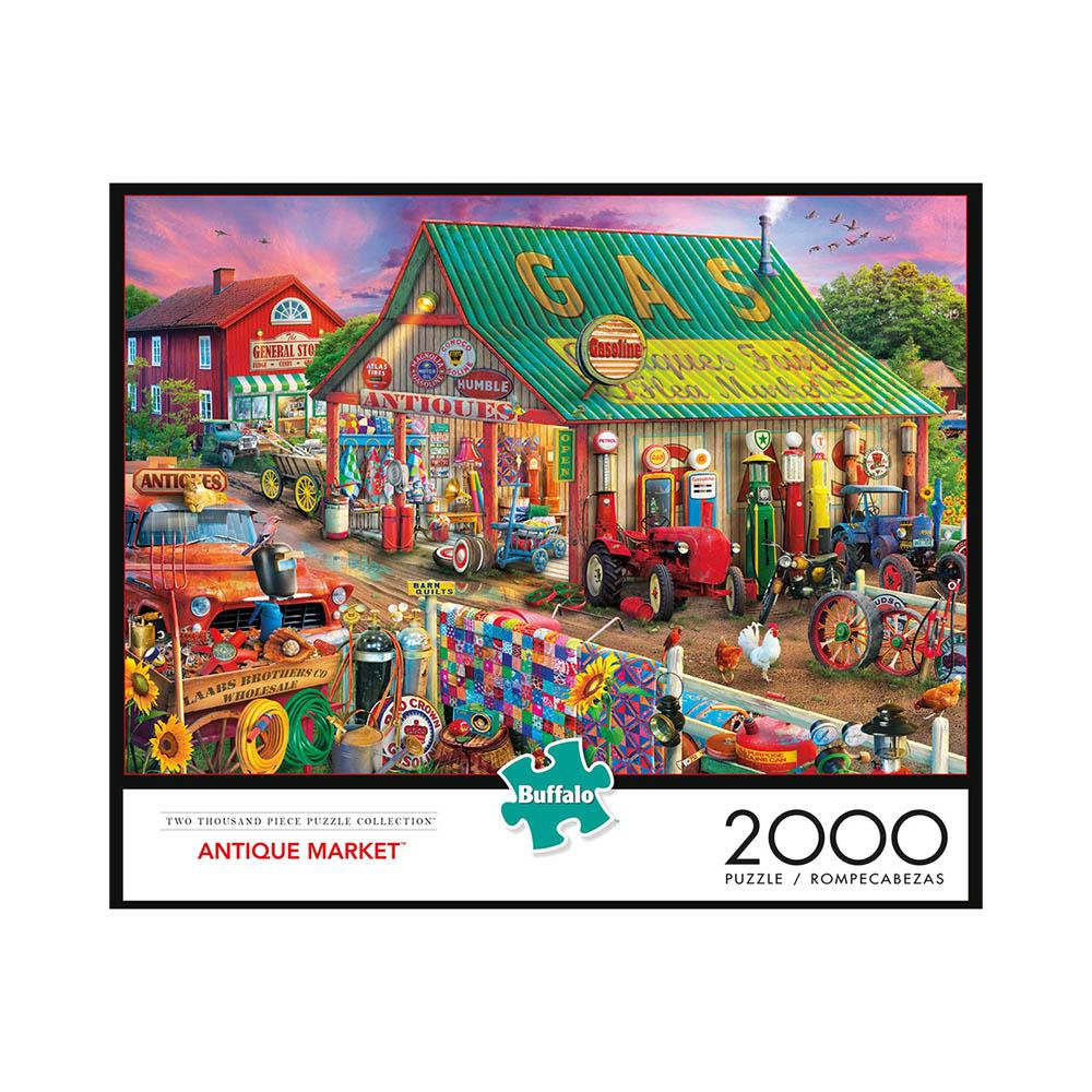 Buffalo 2000pc Puzzle - Antique Market-TCG Nerd