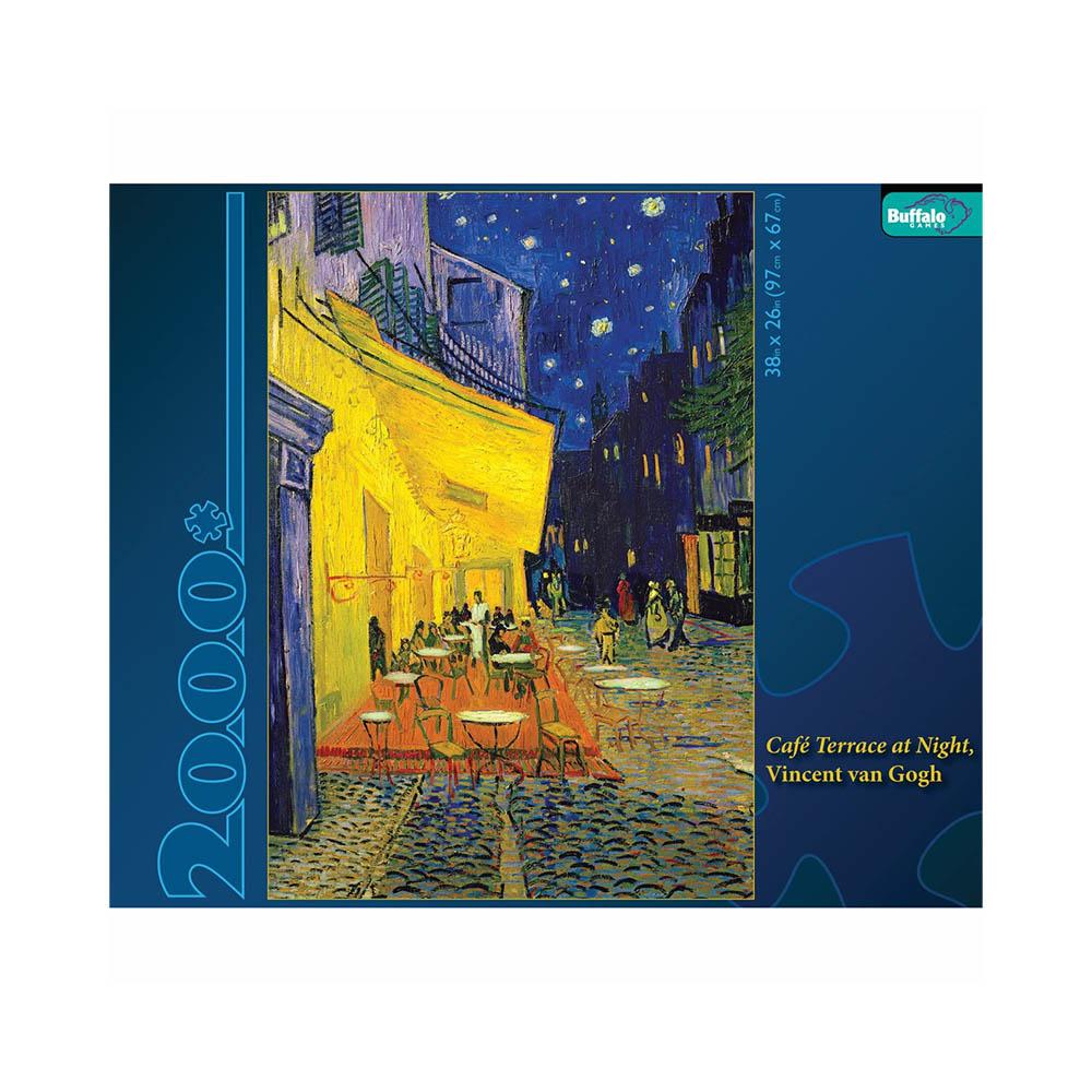 Buffalo 2000pc Puzzle - Cafe Terrace at Night, Vincent Van Gogh-TCG Nerd