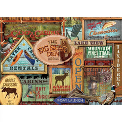 Ceaco 1000pc Puzzle - Rustic Lodge - Rustic Signs-TCG Nerd