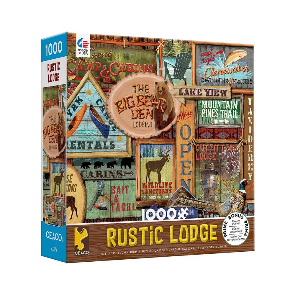 Ceaco 1000pc Puzzle - Rustic Lodge - Rustic Signs-TCG Nerd