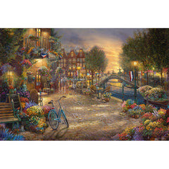 Ceaco 1000pc Puzzle - Thomas Kinkade - Amsterdam Cafe-TCG Nerd