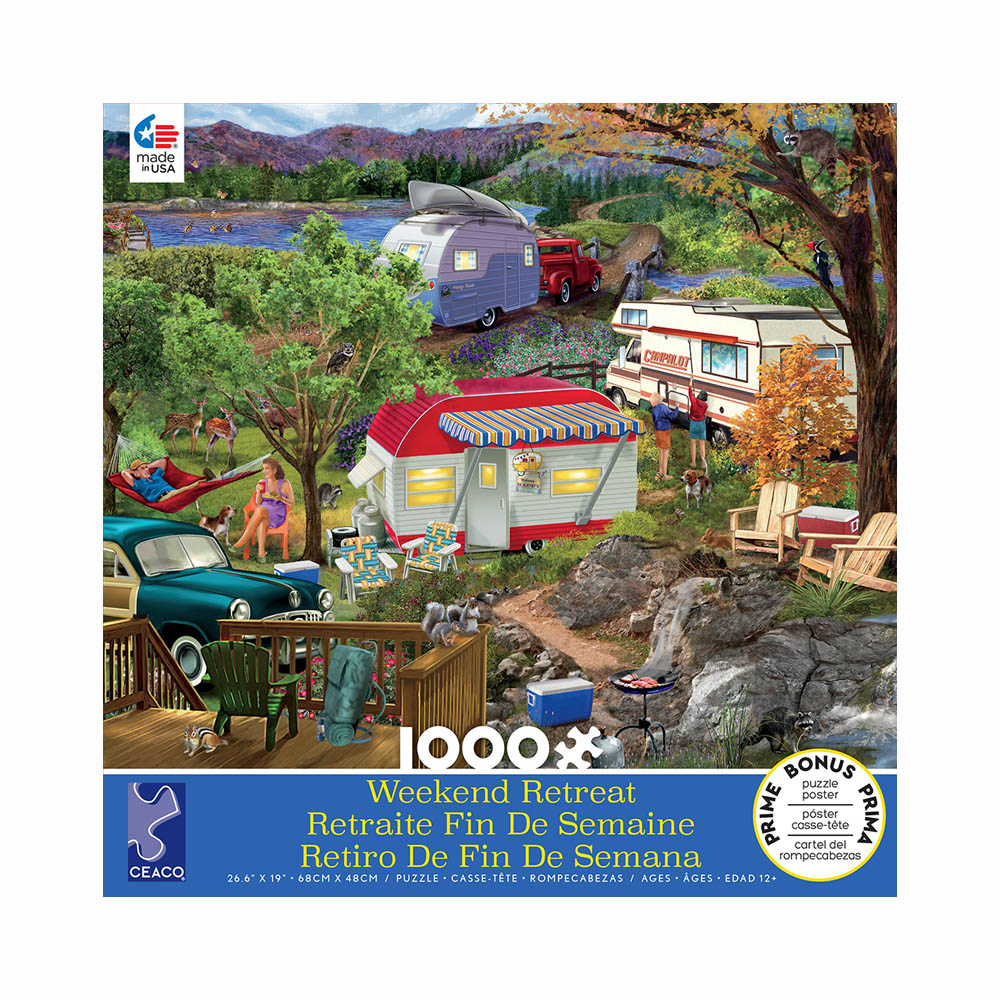 Ceaco 1000pc Puzzle - Weekend Retreat - Camping-TCG Nerd