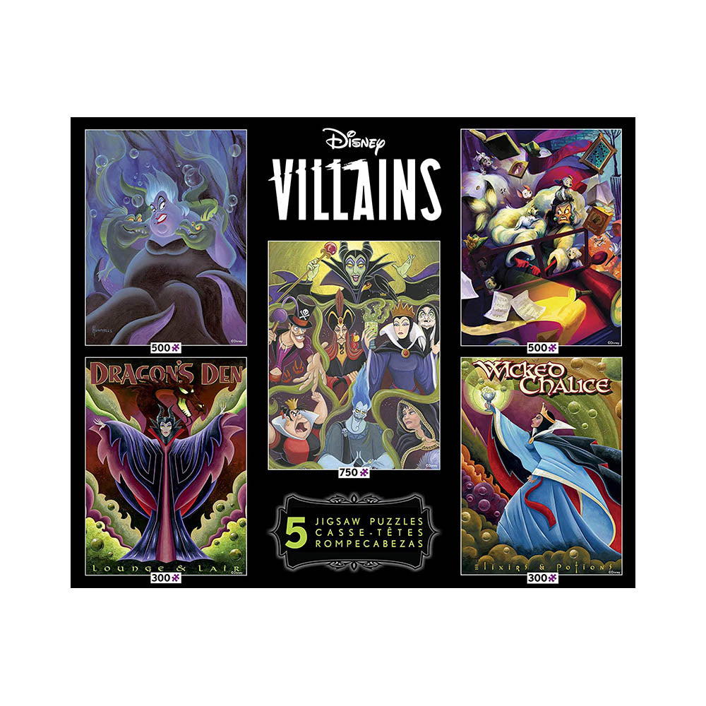 Ceaco 5in1 Multipack Puzzle #1 - Disney™ Villains