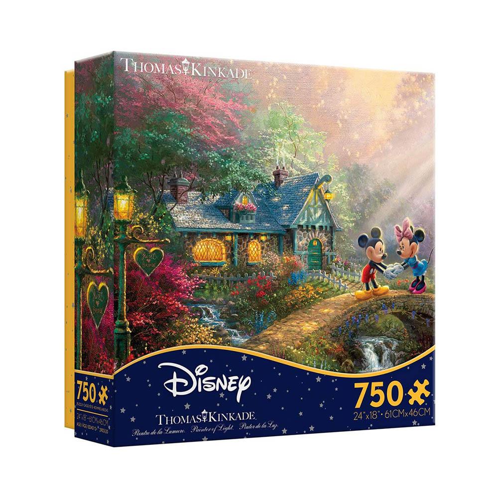 Thomas Kinkade Disney - Mickey and Minnie Sweetheart Cafe - 750 Piece –