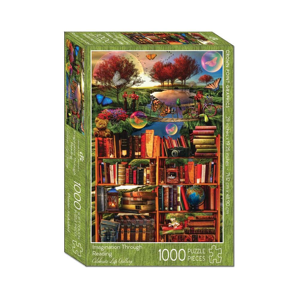 Crown Point Graphics 1000pc Puzzle - Imagination Through Reading-TCG Nerd