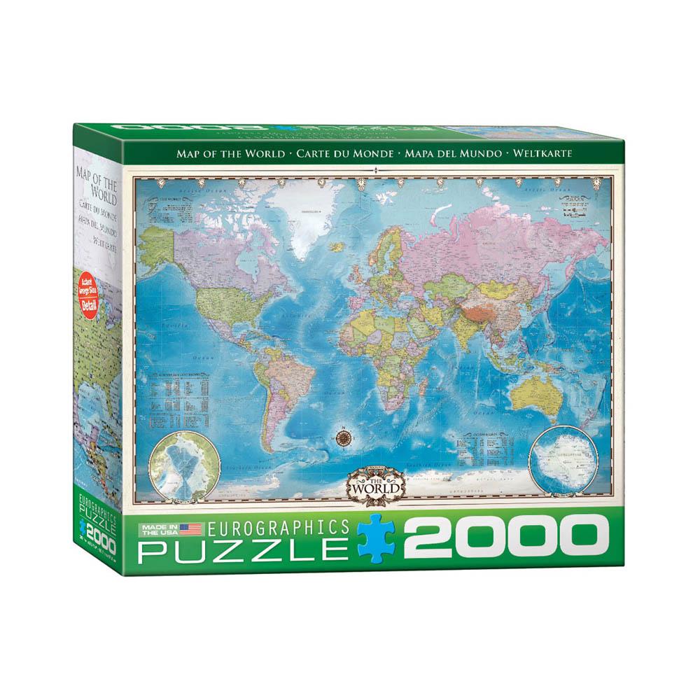 Eurographics 2000pc Puzzle - Map of the World-TCG Nerd