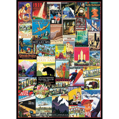 Eurographics 1000pc Puzzle - Travel USA Vintage Posters-TCG Nerd