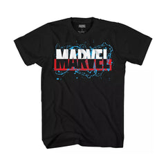 Men's Marvel Comics Splatter Logo T-Shirt-TCG Nerd