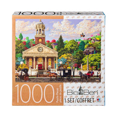 Milton Bradley Big Ben 1000pc Puzzle - Church-TCG Nerd