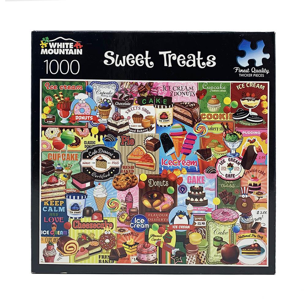 White Mountain Small Box 1000pc Puzzle - Sweet Treats-TCG Nerd